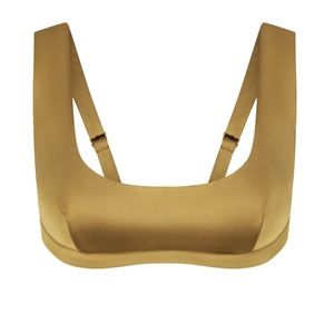 NWT Skims Size Small Sporty Satin Bralette color Pyrite